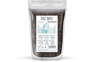 WALLY GOURMET Cristalli Di Sale ORIGINALI Kala Namak - Tipico Sale Nero Indiano, Qualità Premium. Sapore Tipico Dell'uovo Cotto - 100% Naturale, Non Raffinato. Maggiore Contenuto Di Oligoelementi. Origine: Himalaya