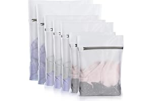 AJOXEL Filet Linge pour Machine à Laver, Lot de 7 Sac a Linge, Réutilisable Sac Filet, Sac Filet De Lavage, Sac à Linge Voyage pour Délicats, Blouse, sous-Vêtements, Chaussettes, Lingerie(2S+3M+ 2L)