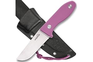 SCHNITZEL Unu - Couteau Couteau pour Enfants Couteau à Couper et Couteau d'Extérieur pour Enfants Tranchant avec Fourreau et Porte-Ceinture - Différentes Couleurs (Rose)