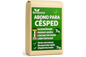FERTIBONO Abono Césped, 7kg – NPK con Magnesio, Hierro, Manganeso y Azufre – Revitaliza Césped Amarillo – Ideal Jardines Domésticos - Hasta 280 m2