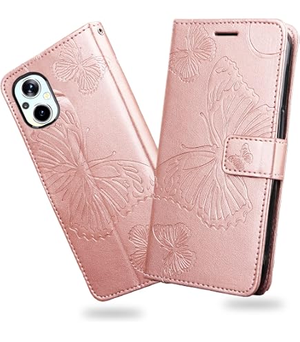 EASSGU Custodia Flip Magnetica Per OPPO Reno6 5G - Pelle Con Motivo Farfalla, 3 Slot Carte E Portafoglio (Viola Chiaro)