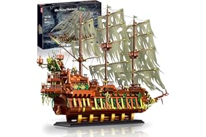 Addshiny Maquette Bateau Pirate Jeux De Construction, Blocs de du Navire Pirates des Caraïbes, The Flying Dutchman Pirate Ship pour Enfants Adolescents (3653pièces)