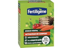 FERTILIGÈNE FERTILIGENE FACOMP12 - Engrais Végétal Activateur de Compost 1,2 kg - Accélère la décomposition des déchets types légumes et fruits - Pour un compost riche en éléments nutritifs - Jusqu'à 2m² environ