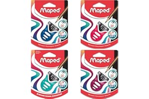 Maped - Taille-crayons Clean Grip - Taille-Crayons avec Réservoir -Taille-crayons propre - 1 trou - Coloris aléatoire