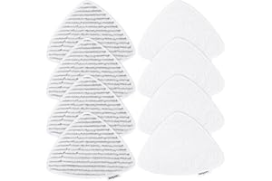 KEEPOW 8 für Vileda Dampfreiniger Ersatzbezüge, Steam Ersatzbezug Kompatibel mit Vileda Steam Dampfreiniger und Kompatibel mit Vileda Steam PLUS Dampfreiniger, Upgrade-Material (4 Grau + 4 Weiß)