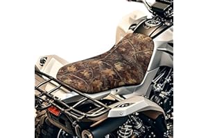 Wanyint All-Weather ATV Seat Cover 25.2x10 Inch, Waterproof Four Wheeler Seat Cover ATV Accessories for Honda TRX250X, Yamaha Grizzly, Polaris 450, Camo Hunting Forest Branch Brown
