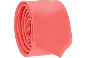 CRAVATESLIM Cravatta fine tinta unita – Cravatta da uomo, vestibilità slim moderna, 5 cm a punta – accessorio camicia per matrimoni, cerimonie