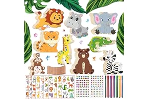 SZ Lucky Sheeps 270Pcs Animales de Madera Enfant, Manualidades Niños, Manualidades de Madera de Bricolaje, Creativas de Bricolaje Regalo de Cumpleaños, Manualidades para Niños y Niñas