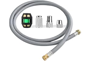 JRDSW 48293000 Robinet de cuisine extensible avec tuyau de douche 1500 mm – Tuyau de rechange avec poids et 3 adaptateurs – Pièce n° 48293000