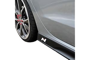 ‎PRINTATTACK P042 | Emblem N-Performance Seitenschweller 2er-Set Aufkleber Folie | Oracal | Car Styling | Dekorset (V1 Weiss/Schwarz/Rot)