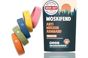 MOSKIFEND Mückenschutz Armband - Moskito Insektenschutz (Urlaub must haves - camping gadgets,reise gadgets) für Kinder und Erwachsene gegen moskito - mückenspray ersatz Organische Mückenabwehr anti mücken