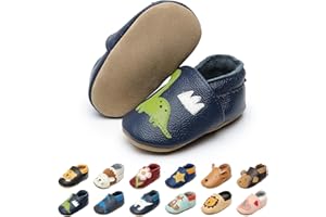 EDOTON Neonata Scarpe Scarpine Primi Passi Morbida de Bambina Scarpe da Bambino in Scamosciata Pelle Cartone Animato 0 a 24 Mesi