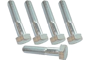 AERZETIX - C47508 - Juego de 5 piezas - Pernos M8x40 con rosca parcial - cabeza hexagonal - Ø8x40mm - DIN 931 - clase 8.8 - acero cincado - bricolaje - herramientas de montaje/ferretería