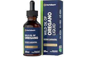 HORBÄACH Oregano Oil Drops | High Strength Wild Oregano Liquid | High Carvacrol% | 20ml Vegan Friendly Oil | Dietary Supplement | by Horbaach