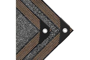 WAIMDIKUL Schattiernetz-mit-ösen-4x5m, Schwarze Garten Sonnenschutz Netz Terrasse 70% Shading Rate UV-Beständiges Beschattungsnetz GewäChshau Schattennetz für HüHnerstall Garten Outdoor Sonnennetz