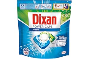 Dixan Power Caps Classico, Detersivo Lavatrice in Capsule, Confezione da 44 PZ