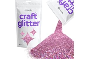 Hemway Craft glitter 100g 3,5 once Microfine 1/256" .004" 0.1MM (Pink olografico)