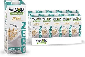 Valsoia - Bevanda Avena Zero Zuccheri, Box da 10 Tetra Brik da 1000 ml, 100% Vegetale, Senza Lattosio, con Calcio e Vitamine, Ideale anche per Vegani e Vegetariani, può Contenere Tracce di Glutine