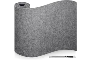 CAHOMO Protector Patas Sillas Fieltro Adhesivo Muebles Gris Oscuro, 40x200cm 3 mm Grosor Almohadillas de Fieltro Autoadhesivo, Antideslizante Protector Patas Muebles, para Patas de Silla, DIY