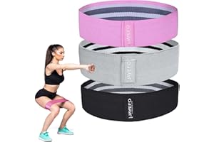 Jayefo Sports Fabric Resistance Bands Set of 3 for Women & Men Non Slip Exercise Legs Glute Squat Women’s Hip Workout Band Wide Loop Fitness Elastic Butt Bands