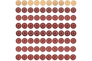 JELLAS 80 PCS 125mm Sanding Discs, 10Pcs Professional Anti-Blocking Sander Papers and 70Pcs Wood Sandpapers for JELLAS Random Orbit Sander