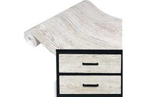 DecoMeister Vinilo Adhesivo Para Muebles Imitacion de Madera de Pino Aurelio Blanco Papel Autoadhesivo Lámina Para Pared Cocina Puertas En Rollo Para Forrar Aspecto Madera 67,5 x 100 cm Por Metros