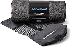 Earwaves ® Foam Roller Physiowods Edition - Rodillo de espuma de dureza standard para musculación, fitness, trabajo de movilidad y tratamiento de lesiones y dolores.