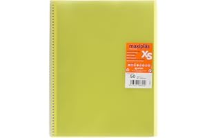 GRAFOPLÁS Grafoplas 39885060 - Carpeta de 50 fundas, A4, tapas PP, color amarillo