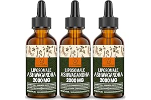 ‎AUREASALUS AureaSalus Liposomale Ashwagandha Tropfen 2000 mg, reiner natürlicher Ashwagandha Extrakt, bereichern Probiotika und schwarzen Pfefferextrakt (Pack of 3)