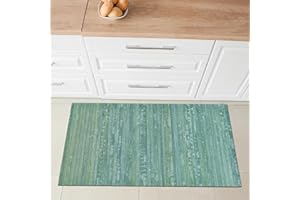 Comart, Dywan bambusowy styl, do kuchni, salonu, łazienki, bambusa w stylu shabby chic, antypoślizgowy spód, zielony, 50 x 80 cm