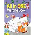 All in One - Writing Practice Fun - Write and Practice Capital Letters, Small Letters, Hindi Varnamala and Numbers - Book for Kids 2+ Years Old