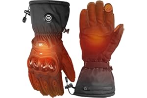 ‎KEMIMOTO KEMIMOTO Beheizbare Handschuhe Winter, 3 Heizstufen Beheizte Handschuhe Motorrad mit 2500mAh Akku, Touchscreen-kompatibel Beheizte Winter Motorradhandschuhe für Outdoor-Aktivitäten, Skifahren