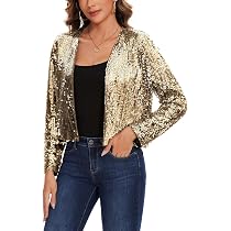 Langärmelige Pailletten-Cardigan – Vorne Offen, Mit Taschen, Durchgehende Pailletten, Für Abendlooks