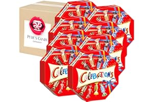 ‎PERE’S CANDY 8er Pack (8 x 196 g) Celebrations Geschenkbox - Mini-Schokoriegel Mix, Twix, Snickers und mehr mit Geschenk von Pere's Candy