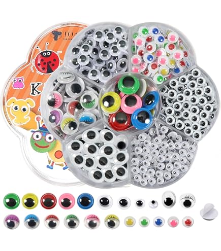 Adesivi Occhi Per Artigianato - 1000 Pezzi Bianchi E Neri, Per Bicchieri, Argilla, Lavoretti Bambini - Foto 10