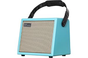 DELLERSOUND Coolmusic Gitarrenverstärker, 30 Watt Bluetooth-Lautsprecher, wiederaufladbar, tragbarer Verstärker mit Mikrofoneingang, unterstützt Lautstärke Bass Treble Control Reverb Chorus Effekt