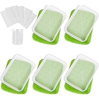 Ulikey Keimung Keim Tablett, 5 Stück Seed Tablett, Pflanzer Hydroponics Seed Sprouter, Soil-Free Seed Sprouter für…