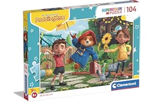Clementoni - 25729 - Supercolor Puzzle Paddington - 104 elementy - Made in Italy, puzzle dla dzieci w wieku 6 lat, puzzle z kreskówek, puzzle Paddington
