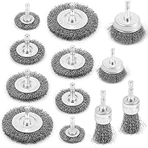 Brosse métallique pour perceuse - Plate - 100mm diamètre - Avec tige hexagonale - NTools - Bricolage