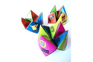 80S MATERIAL GIRL 90s Party Table Decorations, Pack of Ten 90s Paper Click Clacks, Ready to Make, 5 of each 2 Designs