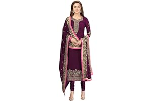 TRENDMALLS Women's Georgette Embroidery Salwar Suit Set Stitched