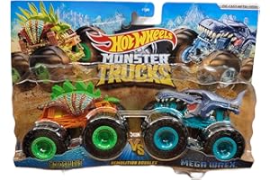 Hot Wheels Monster Trucks Demolition Doubles Motosaurus VS Mega-Wrex (1:64 Scale)