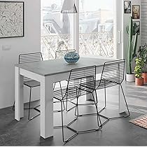 Set 6 Sedie Da Pranzo Imbottite TecTake - Similpelle Nero Con Strass, Gambe Acciaio - Foto 6