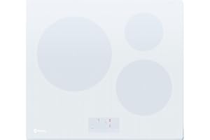 Balay - Placa de Inducción, 60 cm, 3 fuegos, Zona gigante de 28 cm, Función Sprint, Control Táctil de fácil uso, Programación de tiempo, Blanca, 3EB965WR