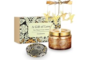 CURIMAMA Christmas Gifts for Women, Hummingbird Birthday Gifts for Women Mum Best Friend, Pamper Gift for Her Birthday Unique, Rotating Scented Candle for Christmas Wedding Anniversary