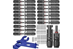 HUBATTERIK 18Paar Stecker Solar Stecker Set Solarstecker Solarpanel Stecker Ip67 Wasserdicht, Pv Stecker Kompatibel mit 6mm2-4mm2 Solarkabel, Stecker Solaranlage