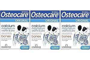 Osteocare Original by Vitabiotics | Bone Health Formula with Calcium, Magnesium, Vitamin D3, and Zinc | UK's No. 1 Calcium Supplement Brand, 90's (Pack of 3)