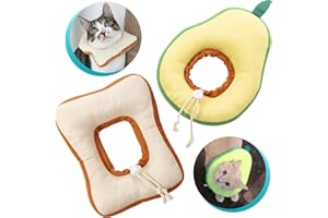 Frienda 2 delar justerbar katt E-krage katt Elizabeth krage söt rostat hals konkrage justerbar katt konkrage med mjuk kant fö