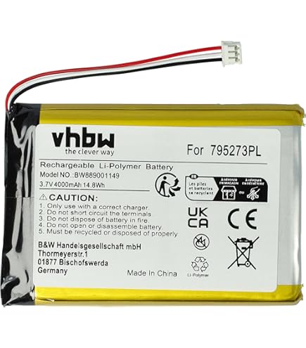 Batería TECHTEK 700mAh Para Sony PRS-T1, T2, T3 - Reemplazo 1-853-104-11, LIS1476, Li-Polymer