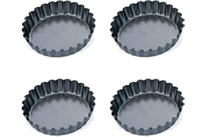 Tescoma 623110 Delicia Stampi Crostatine senza Fondo Removibile, 10 cm, 4 Pezzi